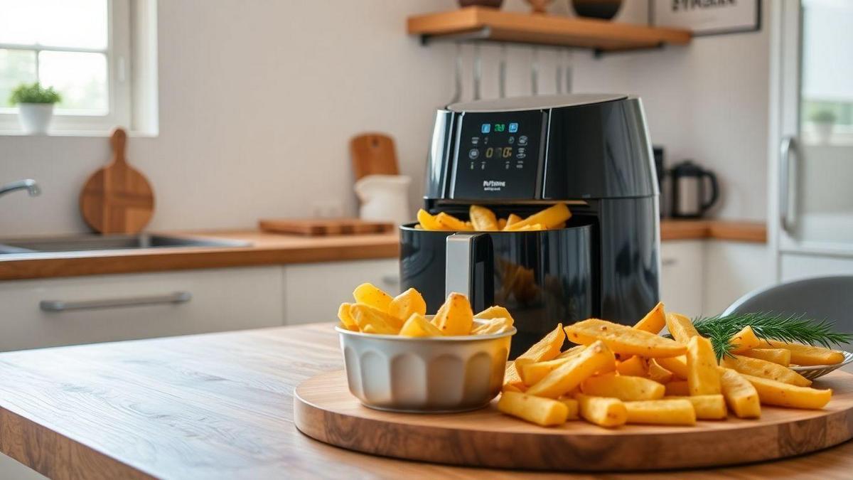 A temperatura ideal para batatas fritas na air fryer