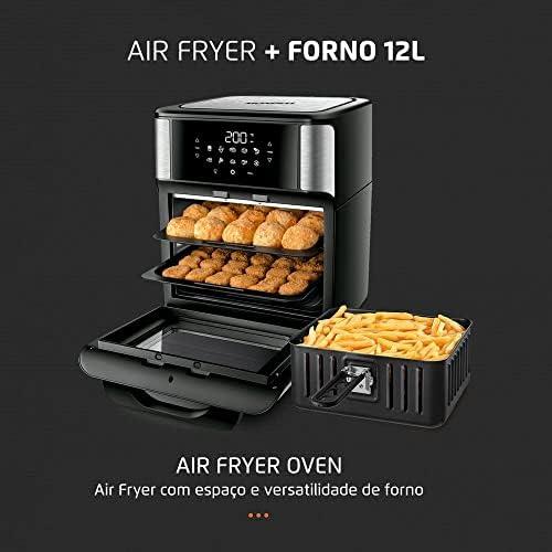         Fritadeira Air Fryer Forno Oven 12 Litros, Mondial, Preto/Inox, 2000W, 110V - AFON-12L-BI       