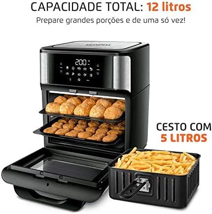         Fritadeira Air Fryer Forno Oven 12 Litros, Mondial, Preto/Inox, 2000W, 110V - AFON-12L-BI       